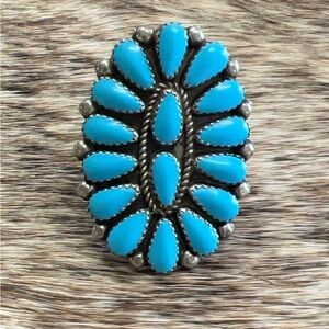 Turquoise cluster ring